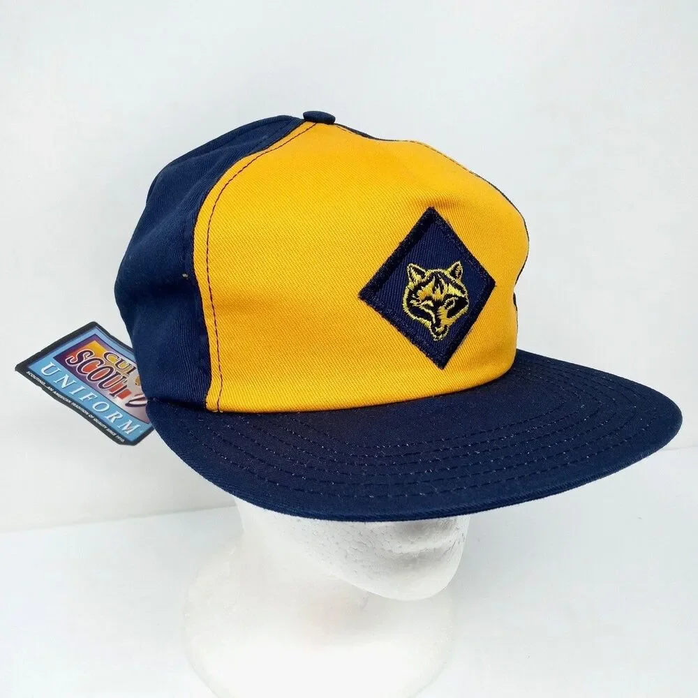 NWT Vintage Cub Scouts Hat Cap Adjustable Snapback Made In USA Uniform